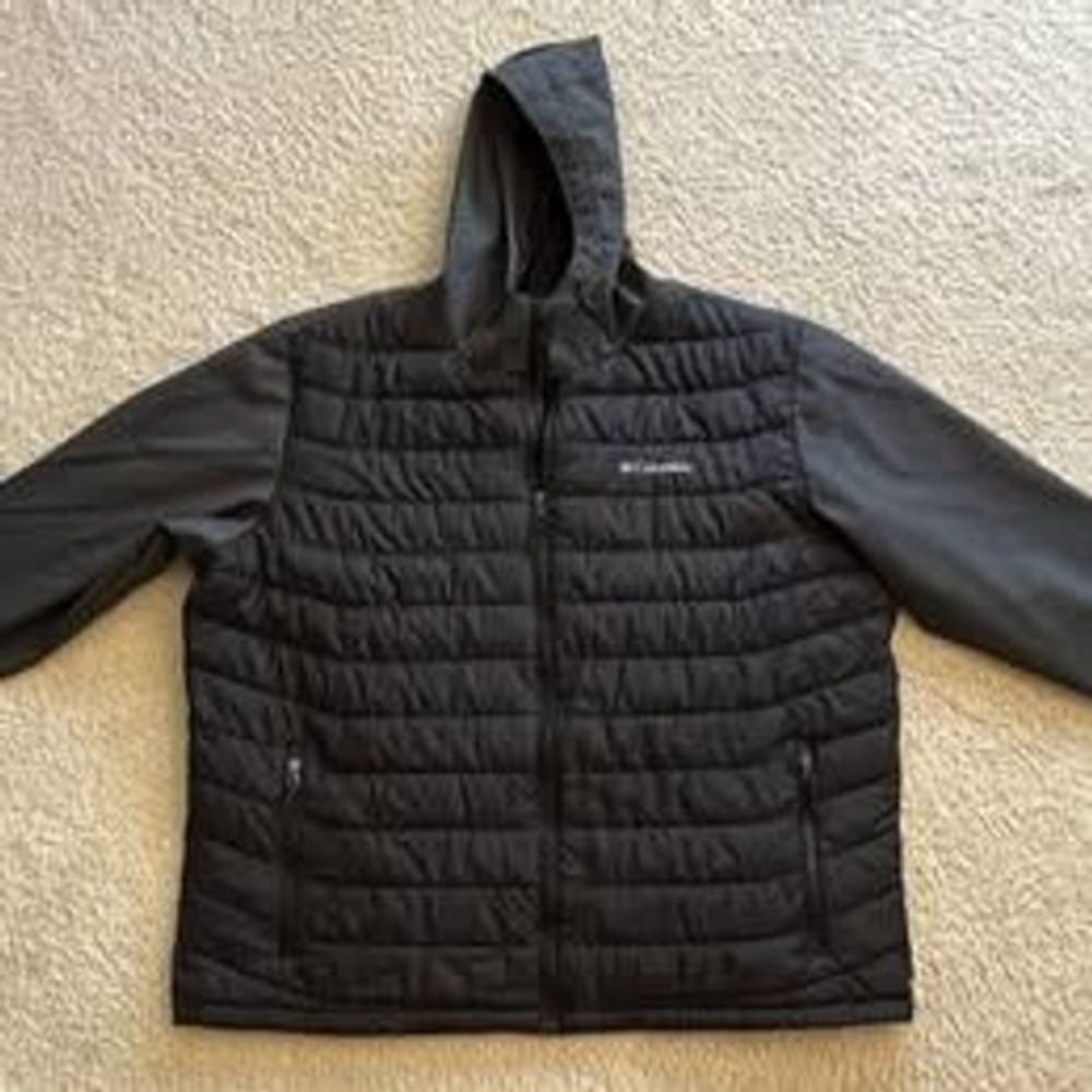 Columbia Black & Gray Powder Lite Hybrid Jacket Men XXL